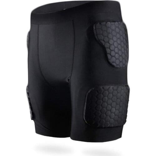 Mens Pants Sports Shock Rash Guard Compression Padded Short Soccer Basketball Protective Gear Tight Shorts Guards for Men/Women