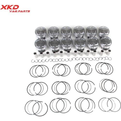 07C 198 151 C 6.0L Pistons & Rings Assembly Kit Fit For V-W Phaeton 2003--2005 BAP 07C107065DA 07C107066DA
