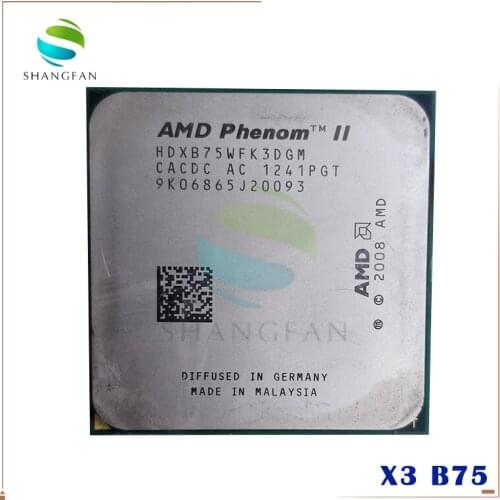 AMD Phenom X3 B75 2.6GHz Triple-Core CPU Processor HDXB75WFK3DGM 95W Socket AM3 938pin