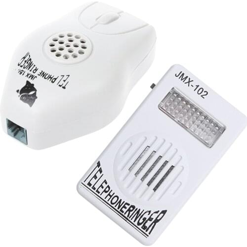 Grey Loud Telephone Ring Amplifier Ringer & RJ11 Adapter Louder Telephone Ring Flash Amplifier Ringer