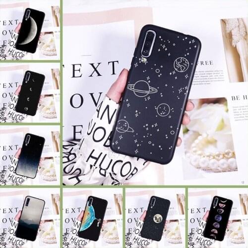 For Samsung Galaxy A40 A30 A20 A10 Phone Case Silicone Aesthetic Star Art Moon Space Soft Back Cover For Samsung A80 A70 A60 A50