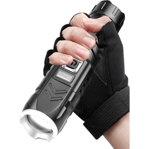 XHP90 LED Flashlight 4 Modes Adjustable Powerful USB Rechargeable Waterproof Zoom Hand Light