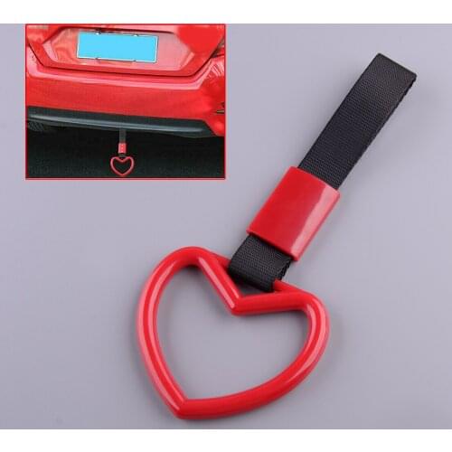 Universal Heart Red Ring Subway Train Bus Car Handle Strap Charm Drift