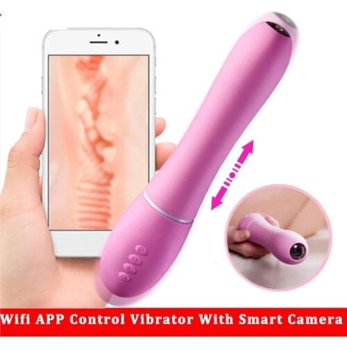 Vibrator Wifi APP Control Dildo Vibrator with Endoscope Camera Sex Toys for Couple Heating Thrusting Camera Vibrators for Women