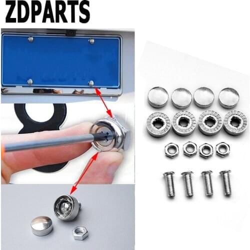 ZDPARTS 16X Car Styling License Plate Nuts Bolts Screws Covers For Opel Astra J G Insignia Vectra c Peugeot 307 206 308 407 207