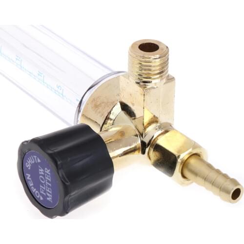 1/4PT Thread 7mm Barb Argon Ar CO2 Gas Flow Meter Ar Welding Regulator 0.35 MPA R2JE
