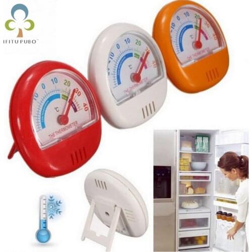 1pc 3-color Selection Refrigerator Thermometer Half Screen Freezer Thermometer Indoor and Outdoor Pointer Thermometer DDJ