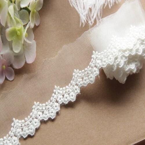 10Yards Cotton Wave Embroidery Lace DIY Handmade L Clothing Accessorieswide 4cm YN657