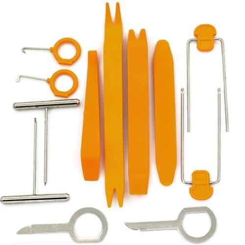 2021 80% Hot Sales!! 12Pcs Plastic Car Radio Door Clip Panel Trim Dash Audio Removal Pry Tool Set