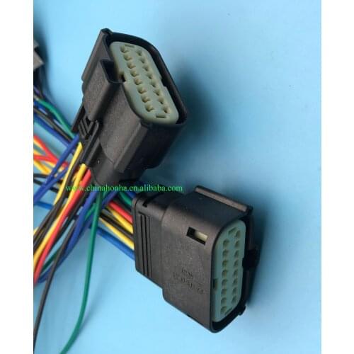 5/10/20/50 pcs 16 Pin Headlight Socket Automotive Female Connector with 15cm 18AWG wire