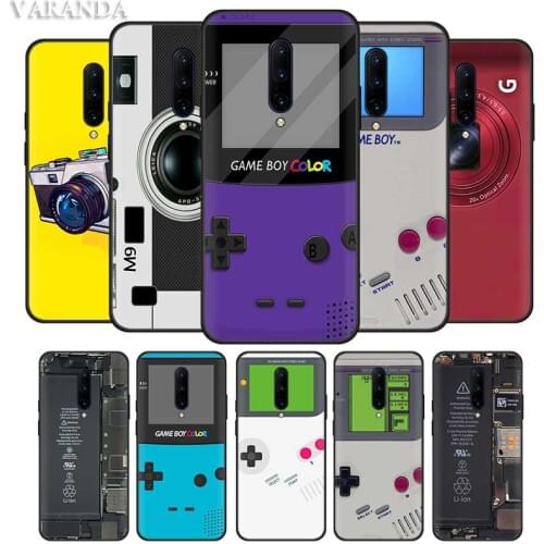 Battery Camera Gameboy Case for Oneplus 8T 8 7T Nord Z 7 Pro 5G Coque for Oneplus8 One Plus Z Black Silicone Phone Covers