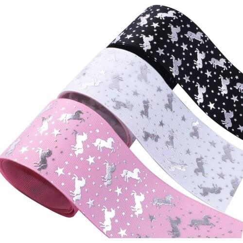 David accessories 50mm Gold Foil Printed Grosgrain Ribbon DIY Wrapping/Party/Hair Bow Decoration Art Sewing Materia,50Yc4273