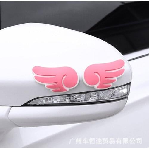 Car Anti-collision Stickers Cartoon Cute Angel Wings Door Decoration Stickers Other 3D Sticker Body Decorative Stickers Oem 4cm
