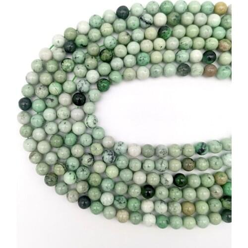6-10mm Hot Sales Green Garnet Beads Natural Stone Loose Making Diy Jewelry Accessories 100%Natural Gem Materials Gift Round