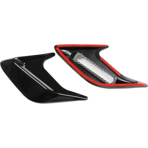 For BMW Pair Car Exterior Decoration Car Hood Stickers Black Universal Side Air Intake Flow Vent Cover Decorative Car-styling