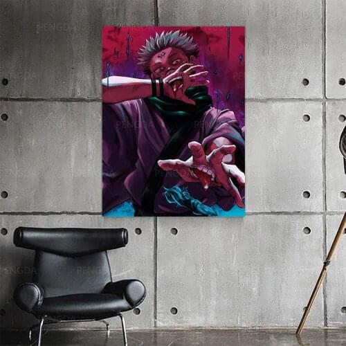 Home Decor Wall Art Handsome Man Jujutsu Kaisen Anime Canvas Painting Print Posters Modular Picture Cuadros For Bedroom Frame