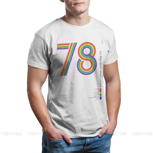 Gay Lesbian Homosexual LGBT Pride Month Parades Newest TShirt for Men Pride Flag 1978 Gilbert Baker T Shirt Gift Clothes 6XL