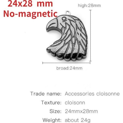 Natural Hematite 24x28mm Loose Eagles Head Charms Luck Blessing Change Destiny for Jewelry Making DIY Bracelet Necklace Earring