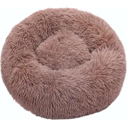 Round Cat Beds House Best Pet Dog Bed For Dogs Basket Pet Products Soft Long Plush Cushion Cat Bed Cat Mat Animals