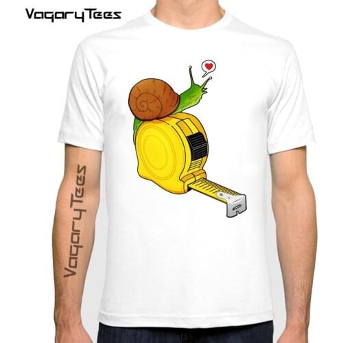 Vagarytees Summer Creative Tshirt Cute snails Print Tee Wrong first love Anime funny Tshirt