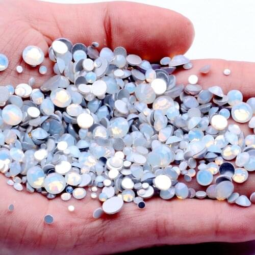 Many AB Colors And Mixed Sizes Shiny Non Hotfix Flatback Rhinestones Glitter Nail Beads Jewelry For 3D Nail Art Decoration Gems