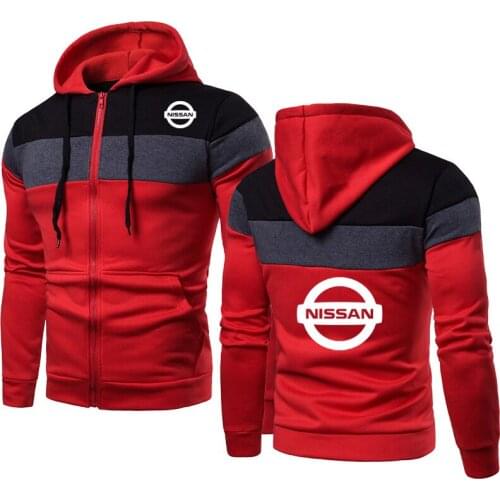 Fashion Casual Mens jackets NISSAN Car Logo Printing Spring Autumn Splicing Men Clothing Cotton High Quality Sports jacket