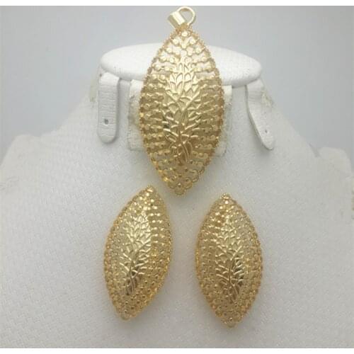 Fashion Gold Color Wedding African Beads Jewelry Sets Dubai Gold Color Jewelry Sets Costume Romantic Long Design