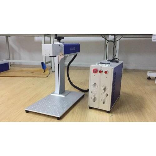 Mopa Laser machine with conveyor automation demo video for Nibbler Argentina 10W/20W/30W with good price