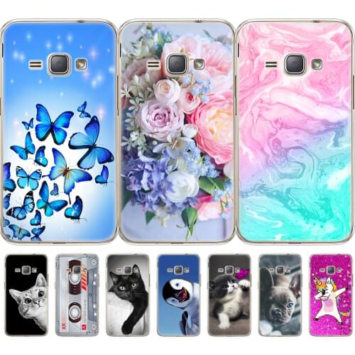 Soft TPU Case for Samsung Galaxy J1 2016 J120 J120F SM-J120F back cover 360 full protective printing transparent coque