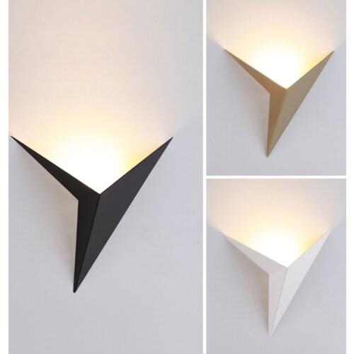 AC85- 265V Modern Triangle LED Wall Lamps Nordic Style Indoor Wall Lamps 3W Living Room Lights