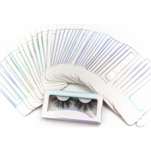 Newes Balck color White color Paper Packing Box for 18mm-25mm EyeLash Wholesale Bulk Cheap Pretty Lashes Storage Packaging