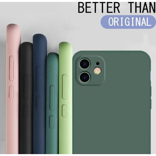 Shockproof Phone Case for iPhone 11 12 Pro Max Liquid Silicone Case for iPhone X XR XS Max 8 7 6 6S Plus SE 2020 12 mini Cover