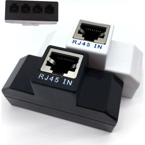 RJ45 To RJ11 Network Cable Splitter Adapter RJ45 Female Splitter Socket Connector Adapter For Phone