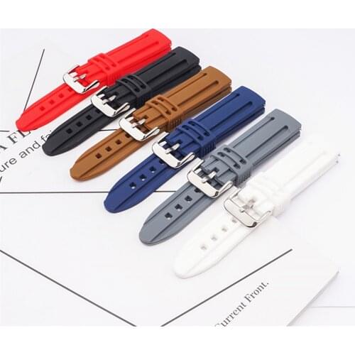 18mm 20mm 22mm 24mm Silicone Watch Strap Universal Quick Release Wrist Band Bracelet Accessories for Samsung Huawei Garmin