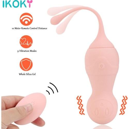 Kegel Ben Wa Balls Vaginal Balls G-spot Vibrator Remote Vibrator Vibrating Egg 9 Frequencies Medical Silicone