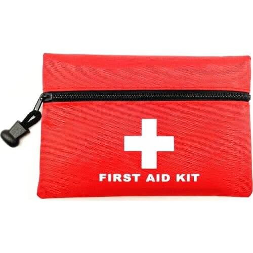 First Aid Pouch Empty Medical Small First Aid Bag Red Emergency Treatment First Responder Trauma Bag