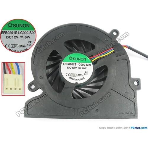 SUNON EFB0201S1-C000-S99 Server Cooling Fan DC 12V 6W 4-wire