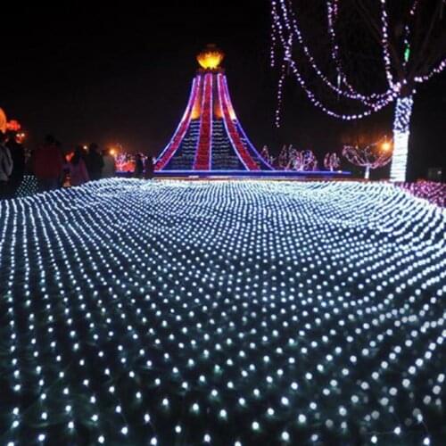 1.5m X 1.5m Led Net Lights 220V Wedding Decoration Christmas Fairy String Light Outdoor Holiday Festival Outdoor Garden Lamp