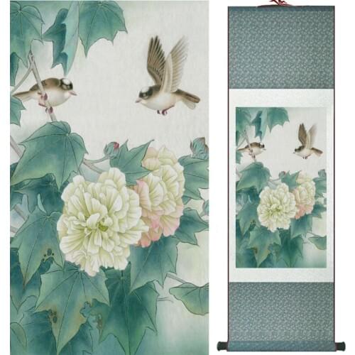 Home Office Decoration Chinese scroll painting birds painting Chinese wash painting Printed painting 060908