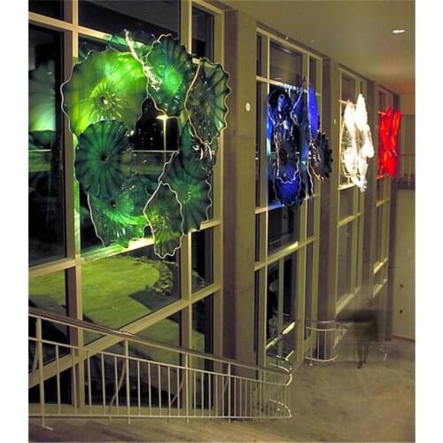 Top Design Hand Blown Murano Art Glass Wall Decoration Plates Cheap Home Wall Lamps