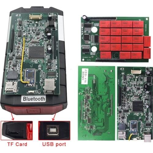 High quality D.S.150 V3 New V.CI 150.E C.D.P T.C.S with Bluetooth auto diagnostic tool V2015 software double board free shipping