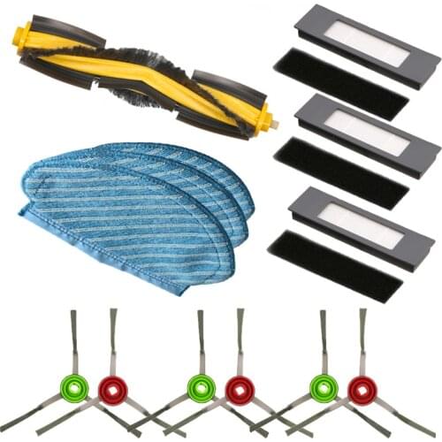 Main Side Brush Water Tank Castor Wheel Hepa Filter Cleaner Sparts Parts Kits Roller for Ilife V7S Vacuum Cleaner Accessories