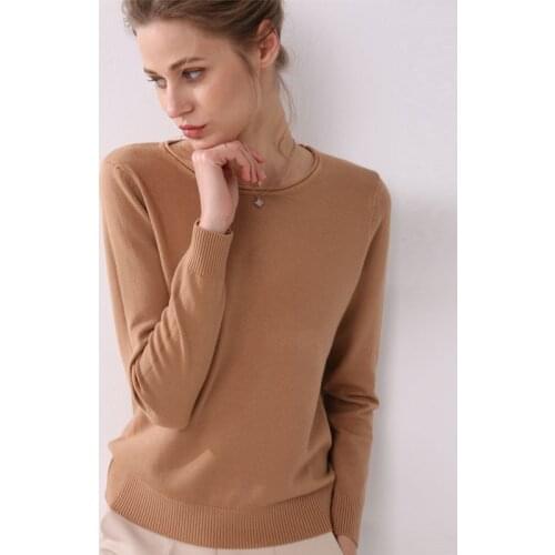 Regular 2020 Female Women Long Sleeve All Match College Wind Hit Hot Sale Sweaters Geometric Pattern Fashion Basic Hit Casual