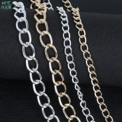 Link-Opened Curb Aluminum Chains Twist Chains Plated Silver/Light Gold For Jewelry Making Necklace Bracelet DIY Findings Craft