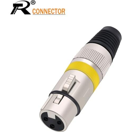 1pc Male&Female Professional 3PIN XLR connector Microphone plug MIC wire connector 7 colors available