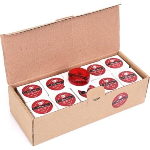 20pcs/Box Wholesale Factory Direct LETO 8000 Round Shape Red Color Violin Viola Cello Bows Musical Instrument Rosin + Cloth