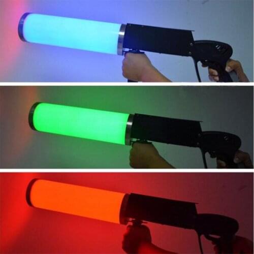 3 colors Flashing Confetti Guns Handheld Stage Effect LED CO2 Gun for Wedding Club Nightclub Party