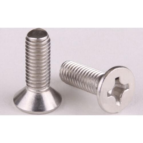 5PCS 304 Stainless Steel Countersunk Head Phillips Screws / Phillips Flat Head Screw Machine Screws M4*55