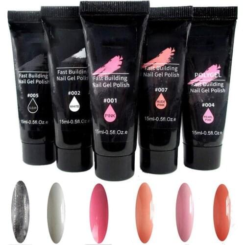 6Pcs/Set Quick Dry Nail Extension Art Pen Builder File Gel Polish Buffer Manicure Tool Kit Manicure Tool Builder Gel Set