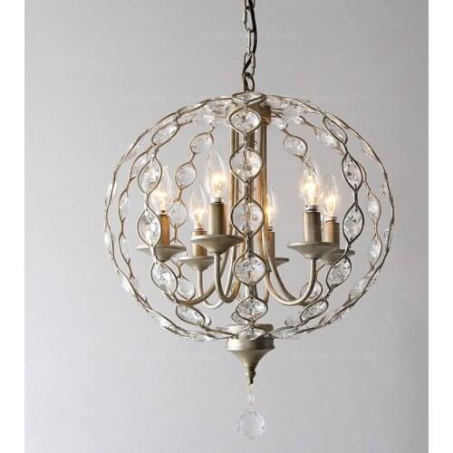 American classical pedant light antique crystal pendant lamp french luxury suspension kitchen lighting vintage loft hanging lamp